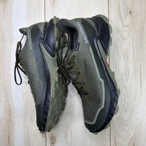 Salmon Mens 11.5 Gore-Tex Trail Running Shoes Ranger Green/Black Alpha Cross 5